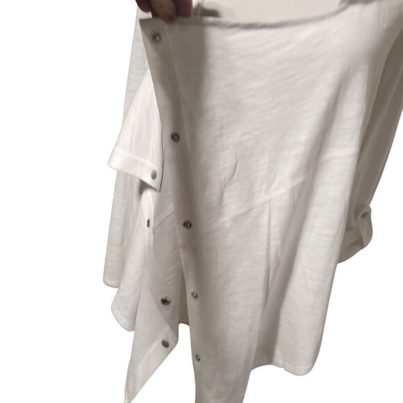 Armani Exchange White Hooded Snap Wrap Sweater Womens XS - Picture 11 of 12